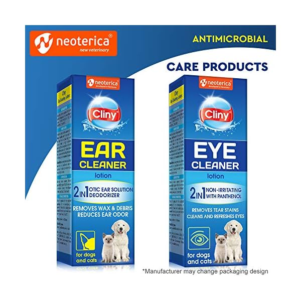 Cliny Universal Pet Eye Wash Cleaner for Dogs & Cats Natural Gentle