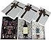 Cypress Lane Rectangular Rigid Gift Box with Ribbon, a Nested Set of 3 (White)