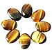 SUNYIK Tiger's Eye Oval Cabochons CAB Flatback for Jewelry Making,18x25mm,Set of 10