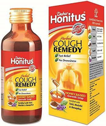 Dabur India Honitus Cough Syrup, 100ml (Orange) - Pack of 2
