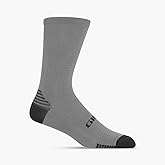 Giro HRc+ Grip Unisex Adult Training & Racing Cycling Crew Socks - Portaro Grey (2021), X-Large