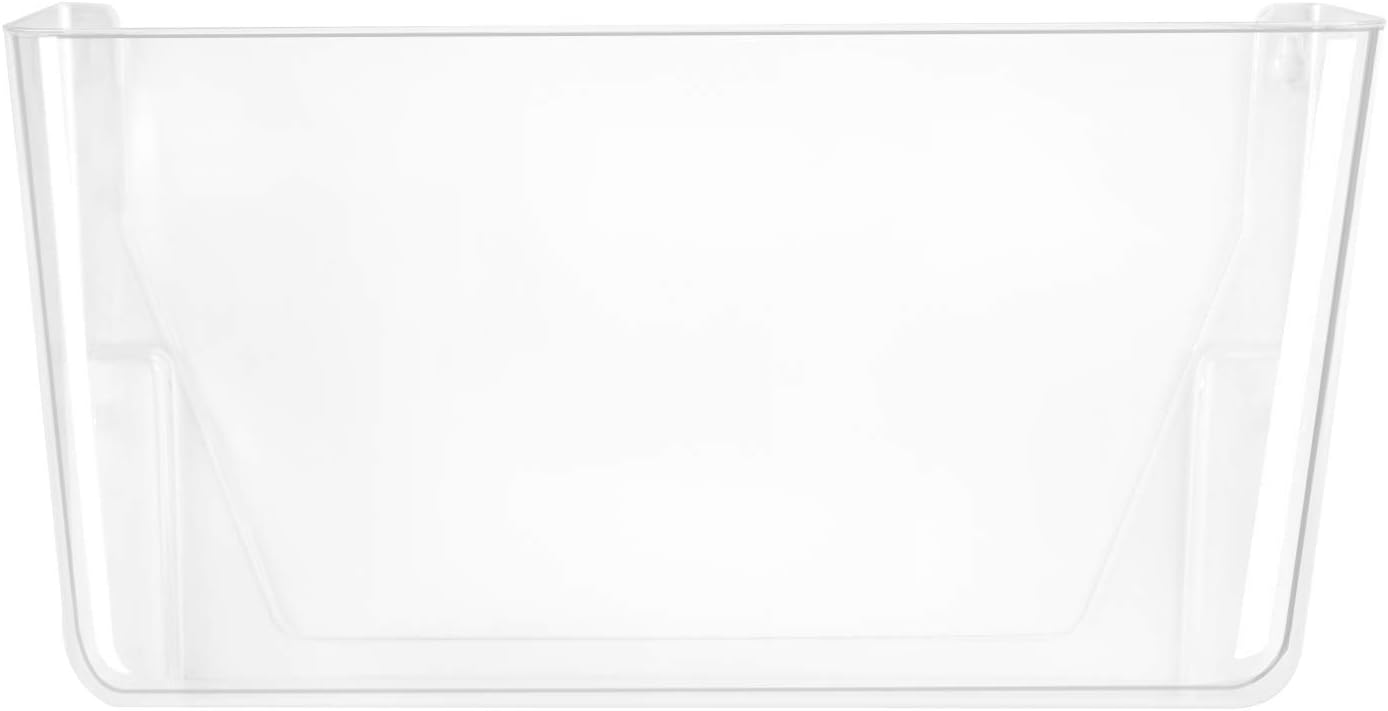 Basics Wall Pocket, Letter, Clear, 1-Pocket : Office Products
