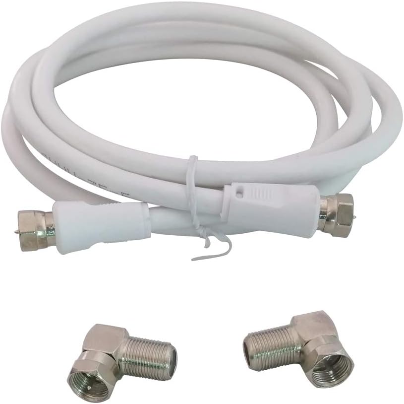 Mumaxun 5ft RG6 Coaxial Cable with 2pcs Right Angle Coax