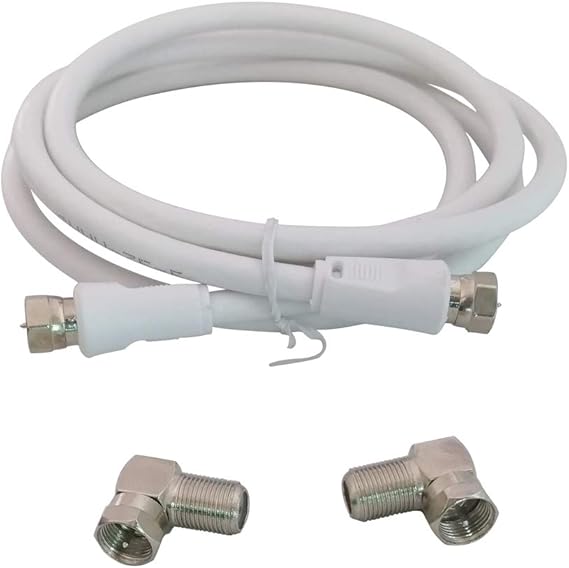 Mumaxun 5ft RG6 Coaxial Cable with 2pcs Right Angle Coax