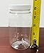 16 Oz Plastic Jars with lids, wide mouth, Bulk Pack of 8, Clear Round Jar & White Lid,-Made in USA