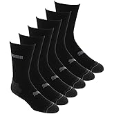 PUMA Men's 6 Pack Crew Socks, Charcoal, One Size