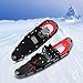 Goplus® Snowshoes All Terrain Sports 27'' with Anti-Shock Adjustable Poles & Carrying Bag for Adults Snow Shoes, Red