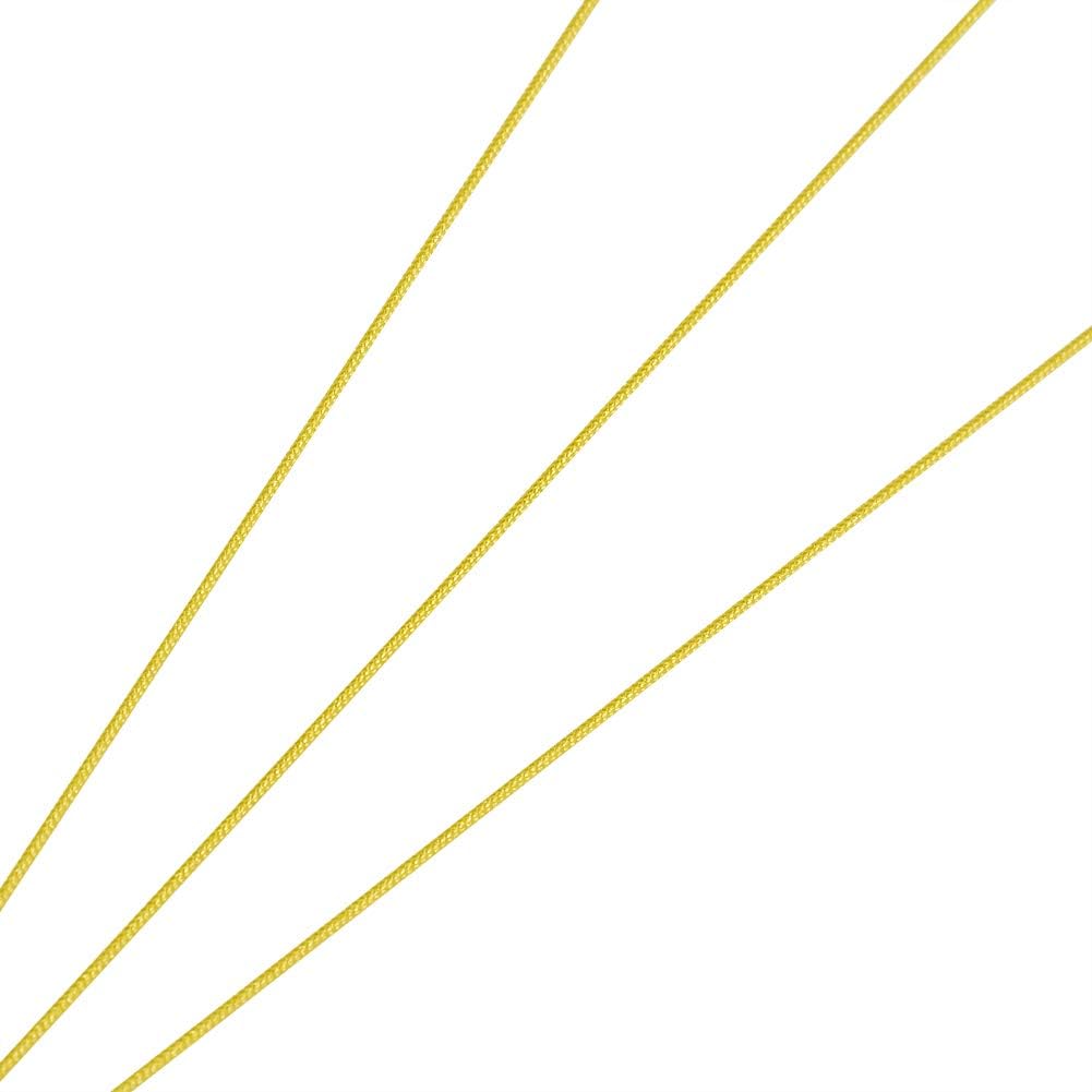 Cheriswelry 150 Yards 0.5mm Nylon Beading String Silky Chinese Knotting Cord Braided Nylon Thread for Macrame Bracelet Jewelry Making DarkYellow - Image 5