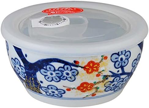 Arita yaki CtoC JAPAN Bowl Food storage Container with Lid plastic Cover Porcelain Size(cm) Diameter 12.6x6.3 ca113364