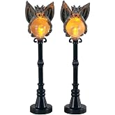 Lemax Gargoyle Lamp Post, Set of 2, Battery Operated (4.5V) #14829
