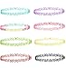 Besteel 8 PCS Womens Rubber Necklace Chain Double Line Tattoo Choker Necklace Stretch Elastic Set for Teen 80s 90s
