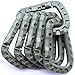 Tactical Carabiner Keychain - Hard Polymer Carabiners Climbing D Rings Light Weight Spring Snap Gear Clip Utility Hooks Backpack Hanging Buckle for Camping Hiking Fishing (Dark Green, 6PCS)