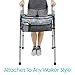 Vive Walker Bag - Accessories Wheelchair Basket Pouch (Water Resistant) - Seniors Caddy Accessory Attachment for Folding, Rolling Walkers - Carry Storage Carrier Tote - Lightweight, Universal Size