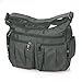 VOLGANIK ROCK Shoulder Bag Corss-body Purse Waterproof Nylon Handbags with Zipper for Women(8981_Gray)