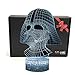 LED 3D Optical Illusion Smart 7 Colors Night Light Desk Lamp with USB Cable (Darth Vader)