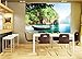GREAT ART® Wallpaper - Fisherman Boat in the Tropical Bay - Wall Decor Holiday Travel Beach Paradise Paradise Bay Nature Island Sea Travel (210 x 140 cm)