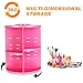 360-Degree Rotating Makeup Organizer, ELOKI Adjustable Spinning Cosmetic Storage Shelves Unit Compact Size with Large Capacity for Different Types of Cosmetics and Skin Care Accessories, Pink
