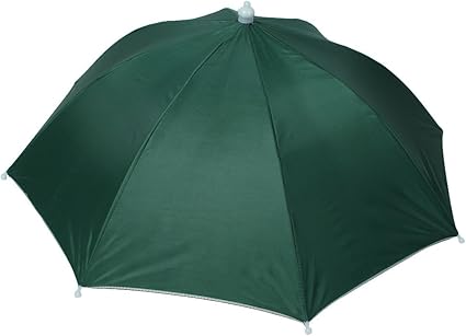green umbrella hat