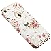 iPhone 7 Case, SwiftBox 3 in 1 Ultra Slim Electroplated Texture Flowers Hard Case for iPhone 7 with Tempered Glass Screen Protector and Owl Phone Strap (Pink Rose)