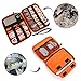 Electronics Organizer, Jelly Comb Electronic Accessories Cable Organizer Bag Waterproof Travel Cable Storage Bag for Charging Cable, Cellphone, Mini Tablet (Up to 7.9'') and More (Orange and Blue)