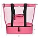 Mesh Beach Tote Bag for Women w Insulated Picnic Cooler and Zipper Top – Large