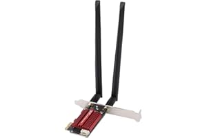ASHATA WiFi 6E PCIe WiFi Card for Desktop PC, PCIe Wireless Network Card with Bluetooth 5.2, 2.4G 5G 6G Triple Band Wireless 