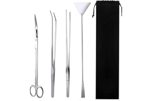 Aquarium Aquascape Tools Kits-4 in 1,Long Stainless Steel Aquatic Tools Kit,Aquarium Starter Kit&Clean Fish Tank Aquascape To