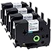 Label KINGDOM Compatible Label Tape Replacement for Brother P-Touch Label Maker TZ TZe Laminated Tape TZe241 TZ241 Black on White 18mm (3/4 Inch) x 26.2 ft. (8m), 4-Pack primary