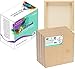 Daveliou 10”x10” Wood Canvas Boards for Painting, Arts, Crafts, Wood Burning, Shadowbox, Oils, Acrylics, and More (5 Pack)