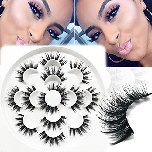 CGlash Faux Mink Eyelashes 5D False Eyelashes Hand-made Volume Fluffy Natural 7Pair Package|DAYDREAM