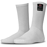 K1 Race Gear K1 Adult Nomex® Socks - SFI 3.3 - White - Small/Medium