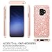 Samsung Galaxy S9 Glitter Case for Girls Women, LeYi Bling Cute Design [PC Silicone Leather] Dual Layer Heavy Duty Protective Phone Case for Galaxy S9 TP Rose Gold