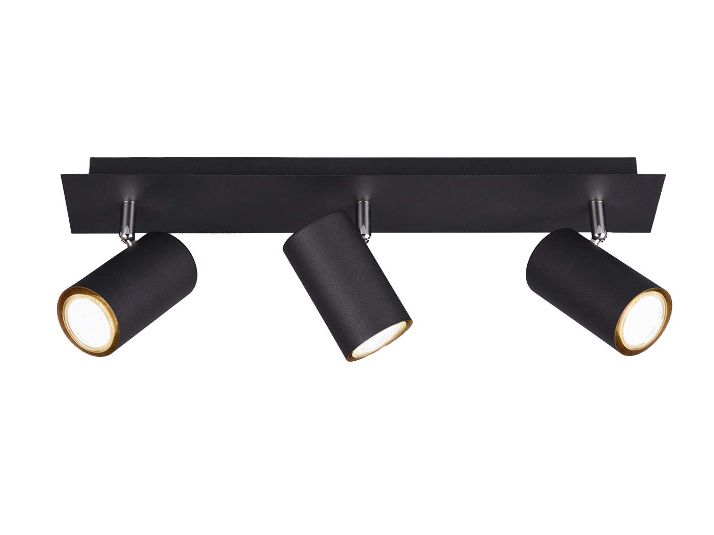 Trio Leuchten ceiling light Marley 802400332, metal black matt, spotlight 3-bulb, excl. 3 x GU10