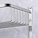 HOMEIDEAS Large Capacity Shower Caddy Stainless Steel Corner Shower Basket Bathroom Shower Shelf Organizer Rustproof,Wall Mount,Brushed Finish