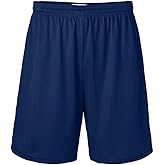 Soffe mens Athletic Drawstring Mini Mesh Nylon Shorts, 7" Inseam