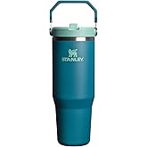 STANLEY IceFlow 2.0 Flip Straw Tumbler with Handle 20 oz | Twist On Lid and Flip Up Straw | Leak Resistant Water Bottle | Insulated Stainless Steel | BPA-Free | Coastal Teal
