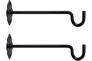 XIDING 10 Inch 2 Pack Plant Hangers Outdoor or Indoor Shepherds Plant Hooks Plant Wall Hanger Bird Feeder Hook Hanging Bracket Shepards Hook for Home Decor Bird Feeders Lanterns Wind Chimes Decorative
