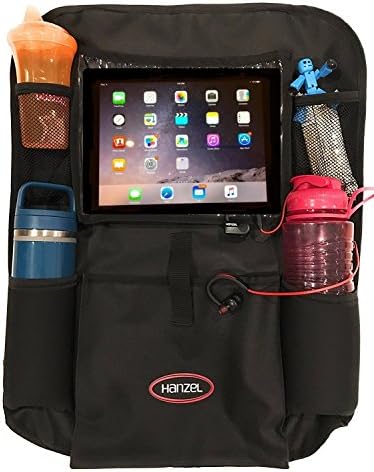 Baby Car Back Seat Organizer with Baby Childs Cup and Tablet Holder up to 10.5" Multipurpose Use Auto Back Seat Protector, Kick Mat and Car Organizer Baby Seat Kick Mat