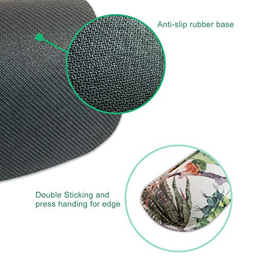 Dooke Keyboard Wrist Rest Pad and Mouse Wrist Rest Support, Comfort Wrist Rest Pad with Non-Slip Rubber Base & Memory Foam Support for Working Gaming Fatigue Pain Relief Cactus