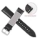 Vetoo 22mm Leather Watch Band Quick Release, Leather Watch Strap for Men Women, Black/Silver Buckle