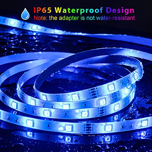 LED Strip Lights, Waterproof 32.8ft Led Music Sync Color Changing Light with 44keys Music Remote Controller, Led Lights for Room, Bedroom, TV, Party