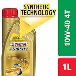 Castrol POWER1 4T 10W-40 API SN Synthetic Engine Oil for Bikes (1L) (3420024)