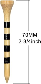Zivisk 70mm Bamboo Golf Tees, 100 Count, Natural 2-3/4 Inch Wooden Tees view 2