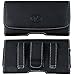 Wonderfly Horizontal Holster Compatible with Samsung Galaxy S7 Active, S6 Active, J5 (2016), Note 3 or Note II, a Large Leather Carrying Case, Fits The Phone with a Thick Case
