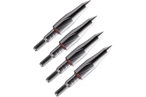 YI XIAN ARCHERY Stainless Steel Archery Field Points,9/32″，19/64″，5/16″，11/32″Size 100/125/150/175/200 Grains,Easy Pull Various, Screw in Archery Field Tips(1 Dozen 12 PCS)