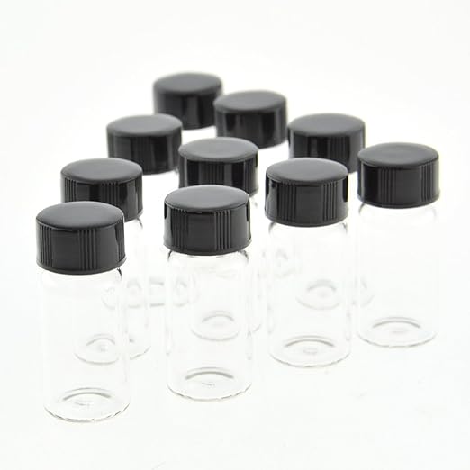 Liquid Sample Collection Glass Bottles Vials Screwcap Capacity 5ml (0.