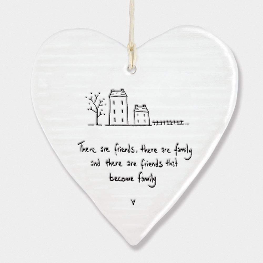 ‘Friends and Family’ Wobbly Hanging Heart