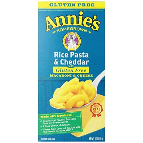 Annie's Homegrown Gluten-Free Rice Pasta & Cheddar Mac & Cheese, 6-Ounce Boxes (Pack of 12) image