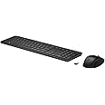 HP 650 Wireless Keyboard & Mouse Combo - 2.4Ghz Wireless, USB Receiver, Low-Profile Keys, 20+ Programmable Keys, DPI Mouse - 20+ Months Keyboard, 24+ Mouse Battery - Win, Chrome, MacOS (4R013AA#ABL)
