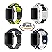 4 Pack Bands for Apple Watch 42mm, Soft Silicone Sport Strap Replacement Bracelet Wristband for Apple Watch Series 3, Series 2, Series 1, Nike+, Edition, M/L Size